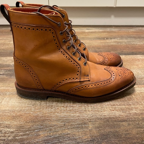 Allen Edmonds Dalton Wingtip Boots size 8D Walnut Brown - Picture 4 of 8